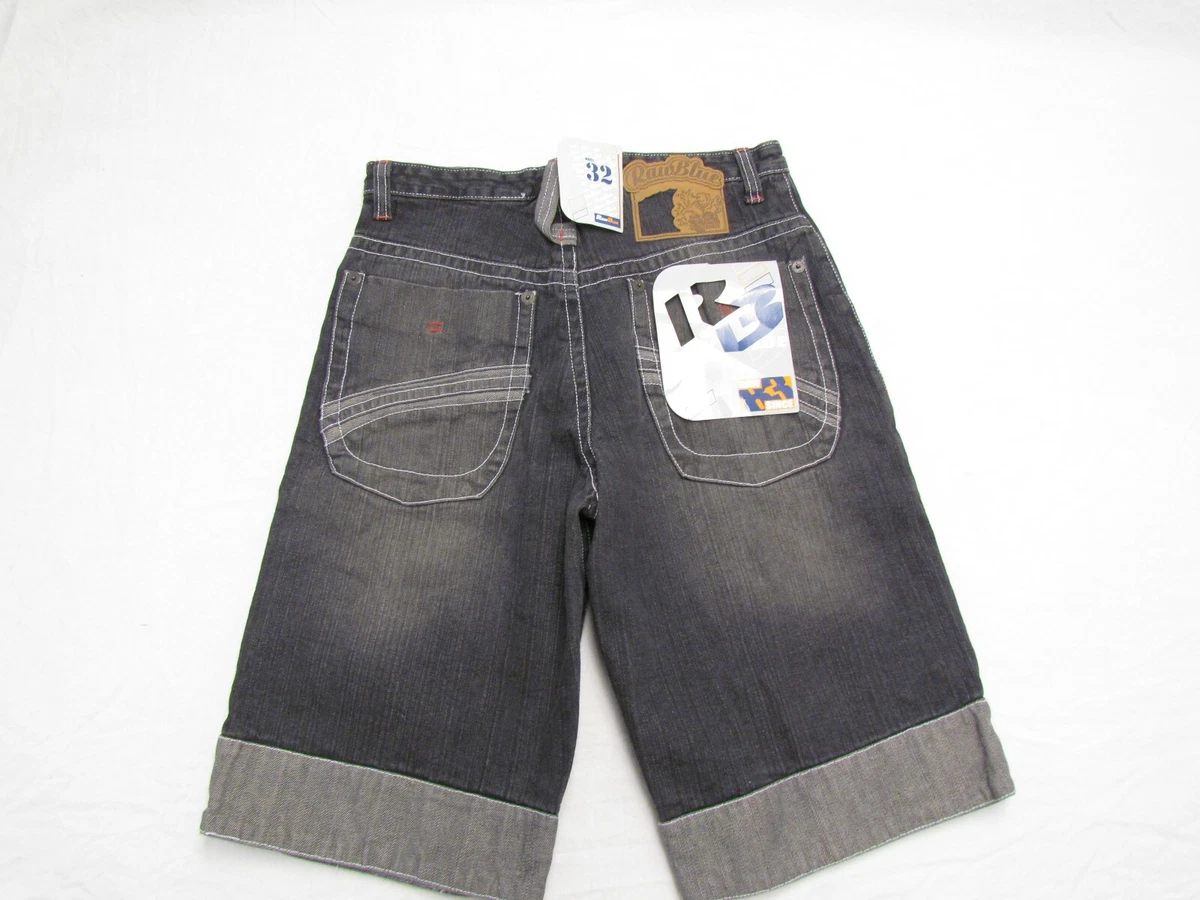 RAW BLUE The Denim Guruz Men s Shorts NWT size W32 dark denim w cuff