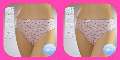 Specially Designed UK 100% Cotton 3pack Sweet Floral Bikini Briefs Mixed Design