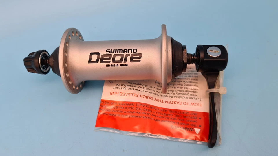 HB-M530 SHIMANO DEORE Mozzo Anteriore Argento 36 Fori Con Chiave NUOVO - Immagine 3 di 3