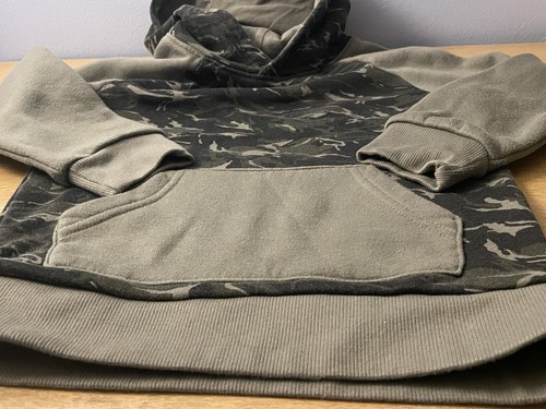 MTA Sport Boys Size XS (5) Camo Hoodie Hooded Sweatshirt Long Sleeve Green - Picture 5 of 9