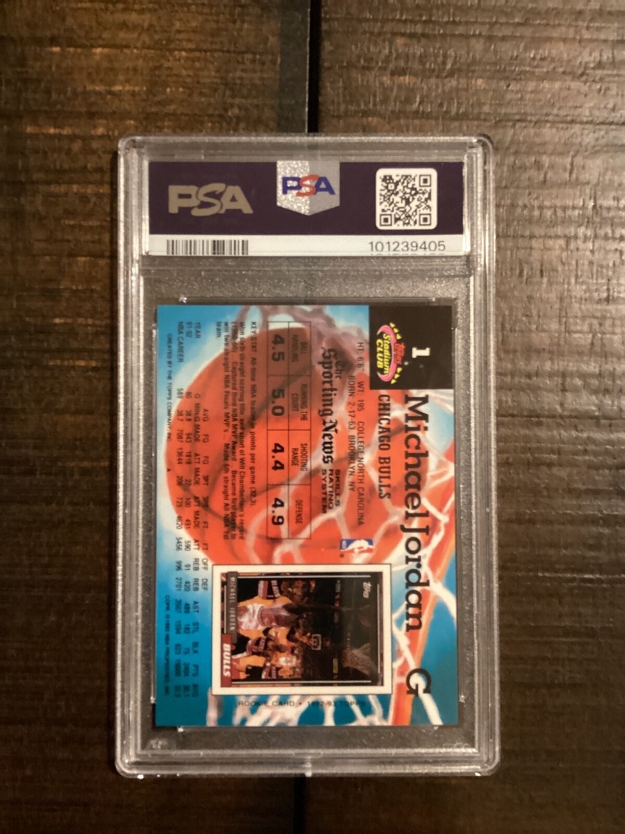 ムカムカパラダイス ホログラムカード 1993 1992 STADIUM CLUB MICHAEL JORDAN #210 CHICAGO BULLS HOF PSA 8 NM