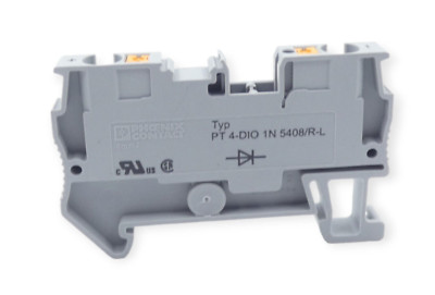 8 Stück Phoenix Contact Typ PT 4-DIO 1N 5408/R-L Diodenklemme 4mm grau