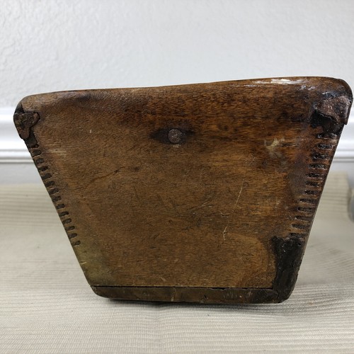 Chinese Grain Rice Measure Wooden Bucket basket Box 19th Century Antique Carved - Picture 5 of 15