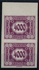 &Ouml;STERREICH 1922 PORTO ANK 130U PAAR! UNGEZ&Auml;HNT! Postfrisch ** Kw:370,-&euro;