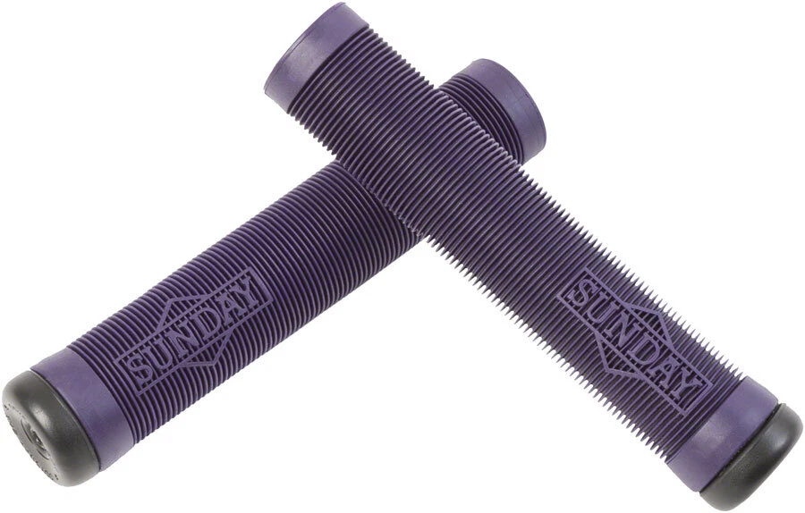 Paire De Poignées Vélo Soft Rubber - Violet - Caoutchouc - Neuves