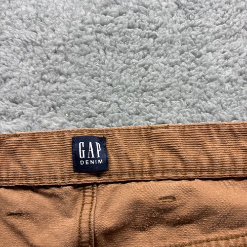 Gap 1969 Chino Pants Mens 36x32 Brown Cotton Corduroy Slim Stretch Fit - Picture 3 of 12