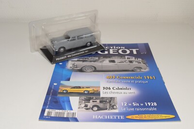 A40 1:43 NOREV HATCHET PEUGEOT 403 COMMERCIAL 1961 GREY MIB +RARE MAGAZINE!