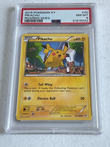 Pikachu graded PSA 8 for sale on eBay