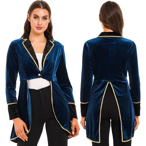 Damen Blazer Jacke Langarm Smoking Mantel Renaissance Halloween Kostüm - Bild 6 von 38