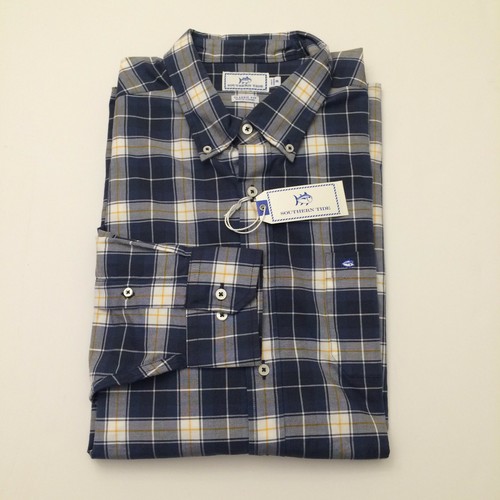 Southern Tide Classic Plaid Shirt Stretch Seven Seas Blue Skipjack Men XXL 2XL - Picture 9 of 9
