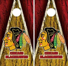 Chicago Blackhawks Cornhole Board Vinyl Wrap - Decal Sticker VZ571