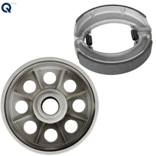 Fit 1988-2000 Rear Brake Drum Hub + Shoes For Honda Fourtrax 300 TRX300 2x4 ATV
