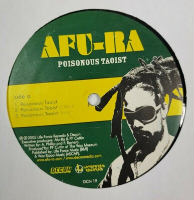Afu-Ra   Poisonous Taoist / Sucka Free 2005 Hip Hop Vinyl Decon VG+/VG+  