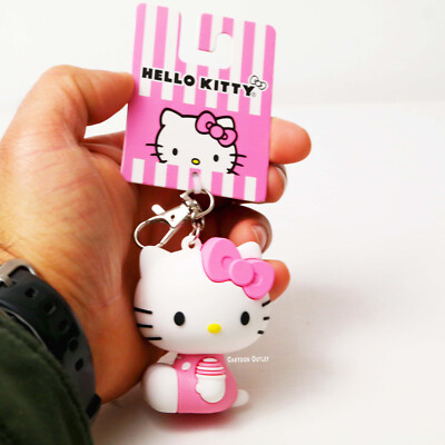 Sanrio Hello Kitty  Key Chain Pendant Keyring Rubber Figure Dangler Trending