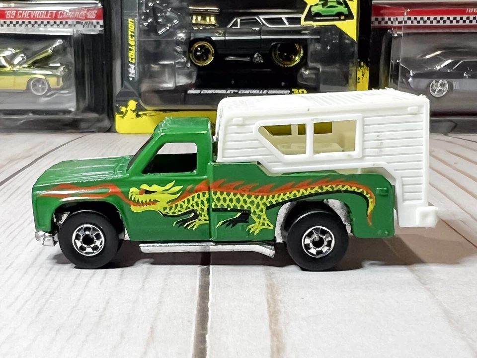 Hot Wheels Backwoods Bomb Green Dragon HK Vintage NEAR MINT ++ Flying Colors - Image 4 of 4