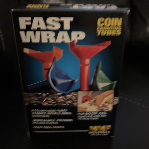 MMF Fast Wrap - 4 Coin Counting Tubes by Steel Master - EXCELLENT 