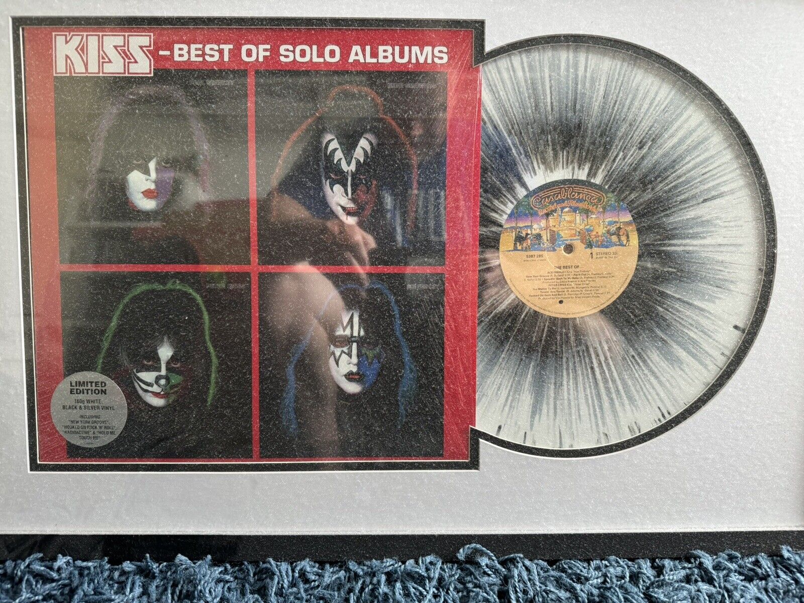 KISS -  Best of Solo Albums WHITE SILVER & BLACK SPLATTER 180 Gram Vinyl