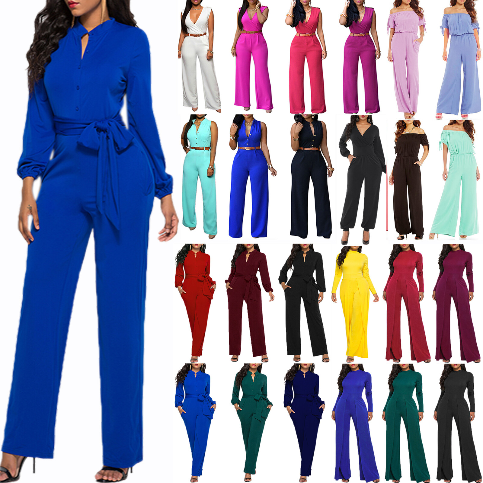 Boohoo Womens Beth High Neck Wide Leg Jumpsuit 12 Red Dzz6673415720 Red For Sale Ebay