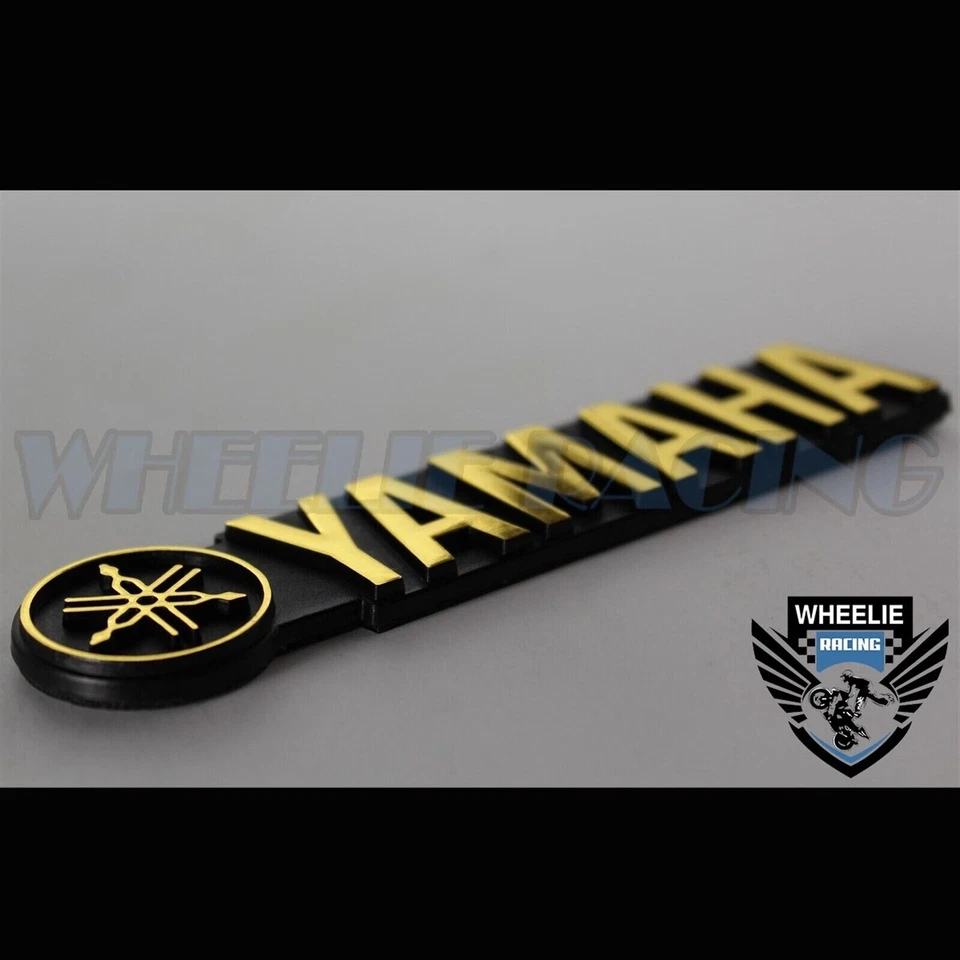 X 2 4,75 «ABS 5 ММ толщиной эмблема наклейка логотип + письмо наклейка для YAMAHA хром золото - Изображение 3 из 3