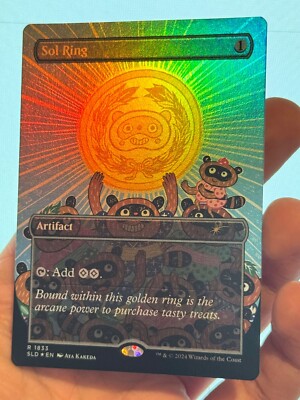 1X FOIL Sol Ring BORDERLESS MINT MTG Magic Secret Lair Commander 20 Ways Tanuki