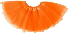 Orange Baby and Toddler Tutu 12 inches long Fits 12 months to 8 years