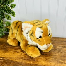 FAO Schwarz Tiger Cub Plush Stuffy Stuffed Animal Brown Black Stripe Tiger 16  