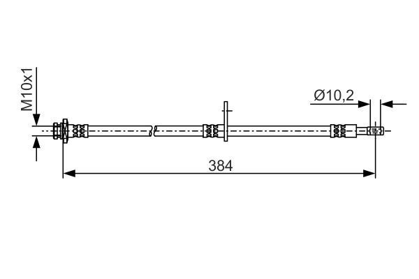 Bremsschlauch Vorne Links Rechts FüR Suzuki Bosch 1987481A54-image