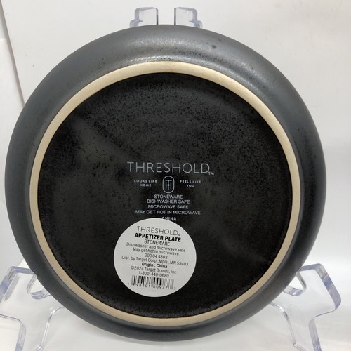 Threshold Target Pumpkin Appetizer Plate Black Stoneware 6” Halloween Set Of 4 - Picture 7 of 12
