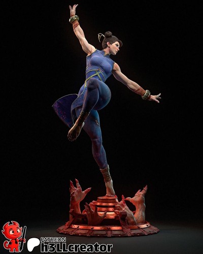 Chun-Li, Resin Model Kit Painted 3d Printed GK Statue Figure - Picture 8 of 8
