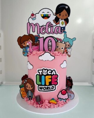 TOCA BOCA Cake topper, Toca Boca Characters, CUPCAKE CAKE TOPPER EDIBLE