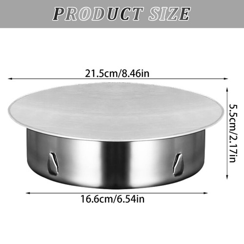 Stove Pipe Lid Stainless Steel Chimney Closure Heat Insulated Chimney Caps 180mm - Picture 8 of 8