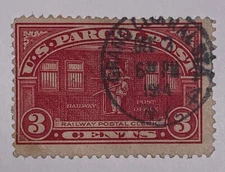 Travelstamps: US STAMPS Scott # Q3 3c used Grand Central Station Cancel.