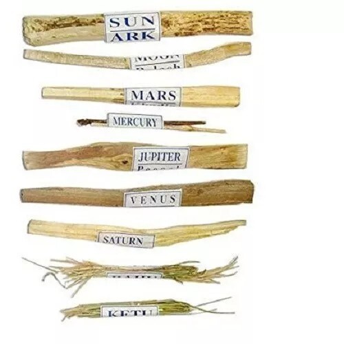 Navgrah Puja Pooja Shanti Samidha Stick, 9 Different Wood Sticks for 9 Planets - Picture 1 of 5