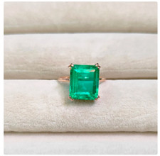 Natural Emerald Ring 925 Sterling Silver Ring Handmade Ring Wedding Ring