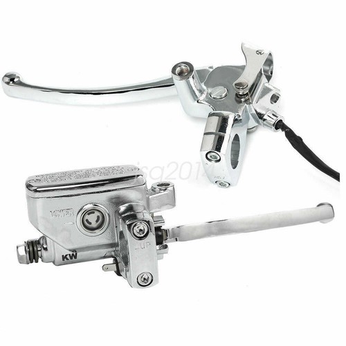 Kit cromado de cilindro maestro y palanca de embrague con manillar de motocicleta de 1 - Imagen 2 de 10