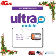 🔥ULTRA MOBILE 🔥 PRELOADED SIM CARD 🔥FIRST MONTH PLAN INCLUDED🔥