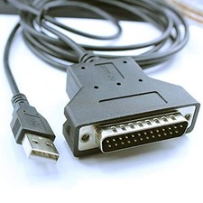 USB Programming Cable for Fanuc CNC DNC, USB to DB25 Male Console Cable for F...