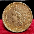1908-S 1c. Indian Cent Cleaned Very Fine Details