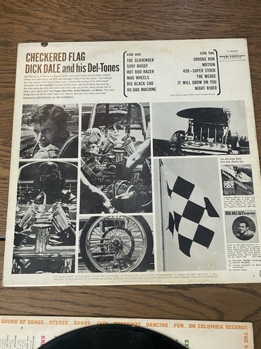 Dick Dale and His Del-Tones LP Checkered Flag Capitol T-2002 VG ORIGINAL RELEASE - Picture 3 of 9