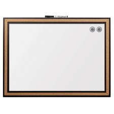 Dry-Erase Board/Whiteboard, 17"x23", Magnetic, Cork Frame 13765