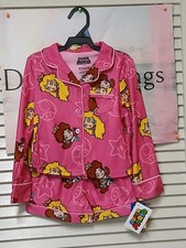Super Mario 2 Piece Set Pajamas Girls Xs 4/5 Pink