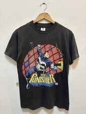 Vintage 1994 Marvel Comics The Punisher Good Condition Rare Design Size L Black