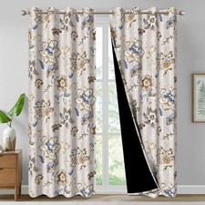 Floral Blackout Curtains for Bedroom and 52"W x 84"L Pack of 2 Peony Flower