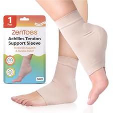 Achilles Tendon Support Sleeve - Padded Compression Sock for Tendonitis Relief 
