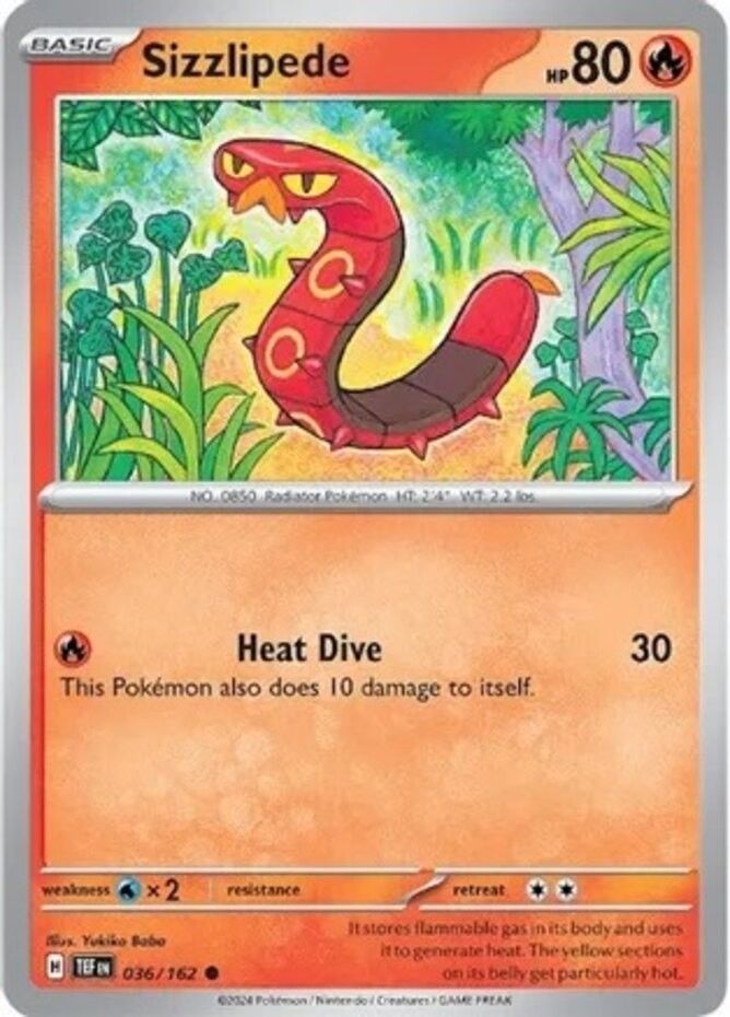 Sizzlipede - 036/162 - Common - Reverse Holo - Near Mint