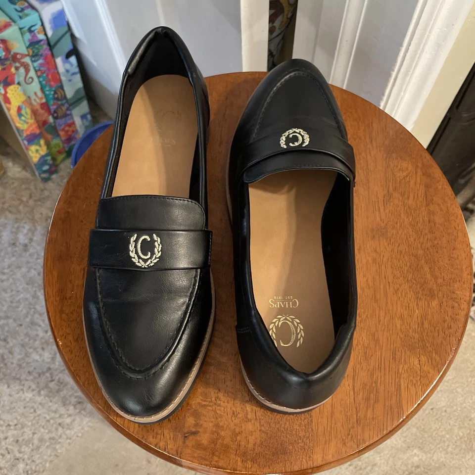 Mocasines para mujer Chaps Harper Moc Toe ~ talla 8 ~ negros Foto 3 de 4