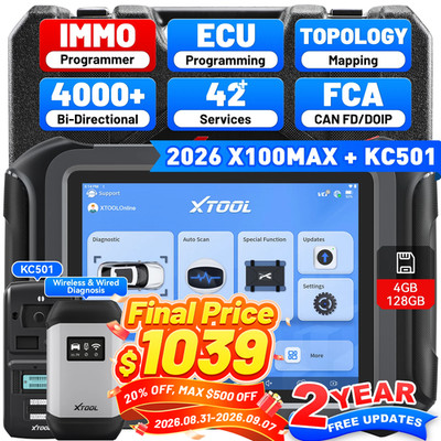 2026 XTOOL X100 MAX Auto Key Programmer Diagnostic Tool Scanner ECU Programming