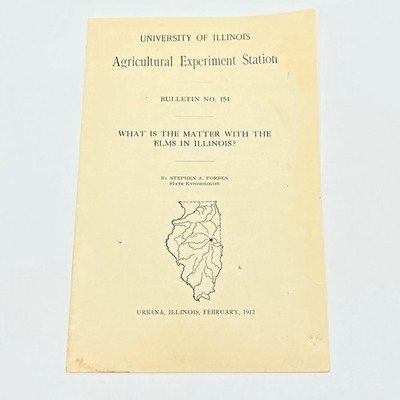 1912 University Of Illinois Urbana Bulletin What's the Matter w/ Elms in IL TF9