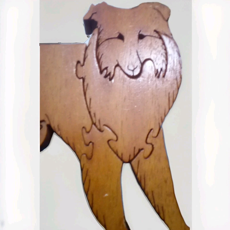 Rompecabezas de madera 3D hecho a mano para perros labrador en gran forma! Foto 3 de 4
