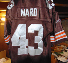 Vintage Cleveland Browns NFL Reebok On-Field  TJ Ward Football Jersey size 50